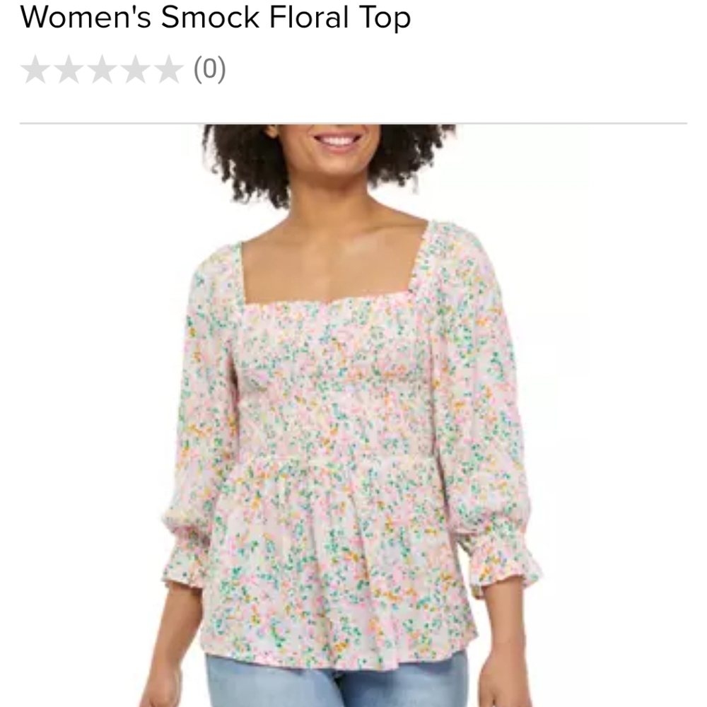 Crown & Ivy Floral Smock Top